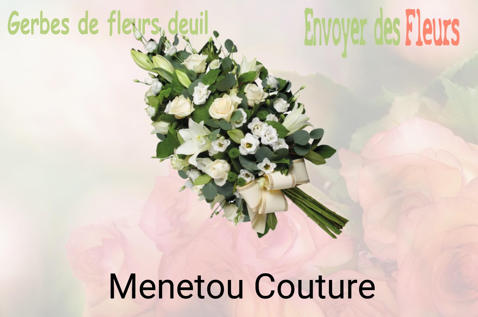 Gerbe de fleurs de deuil livrée à Menetou-Couture